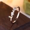 Sterling Love Finger Ring Lady Engagement Jewelry Delicate Shiny Zirconia Accessories Valentine's Day Gift