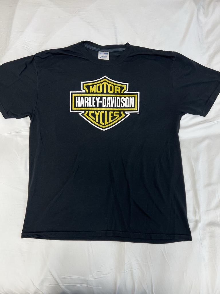 Vtg Jerzee Yellow Harley Davidson Logo XL T Shirt Biker Motorcycle Logo 2005 Unisex T-Shirt
