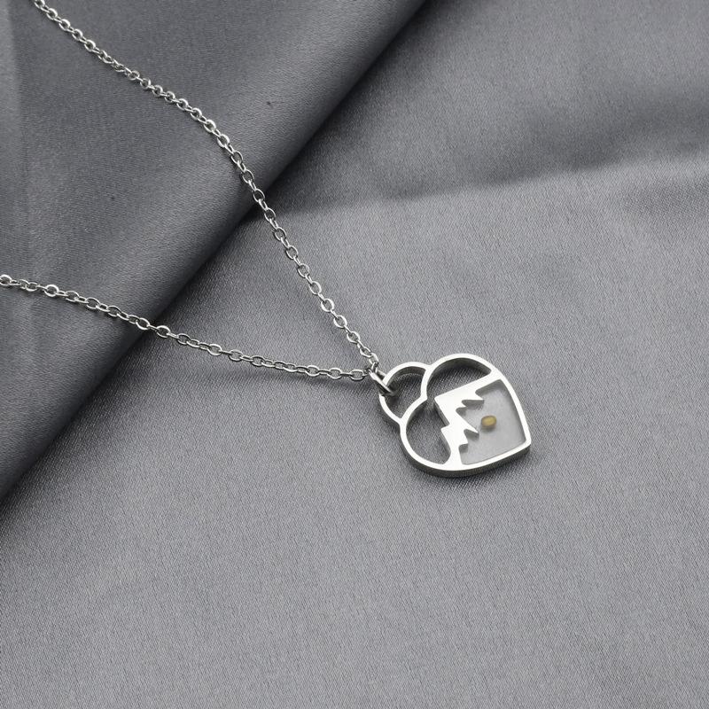 Ювелирные изделия Charm Подарки Ожерелье Mountain Mustard Seed Вдохновение Ювелирные изделия Ожерелье Heart Seed Charm Подарки