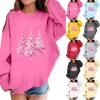 Children's Fashionable Casual Long-sleeved Loose Christmas Print Pullover Sweatshirt