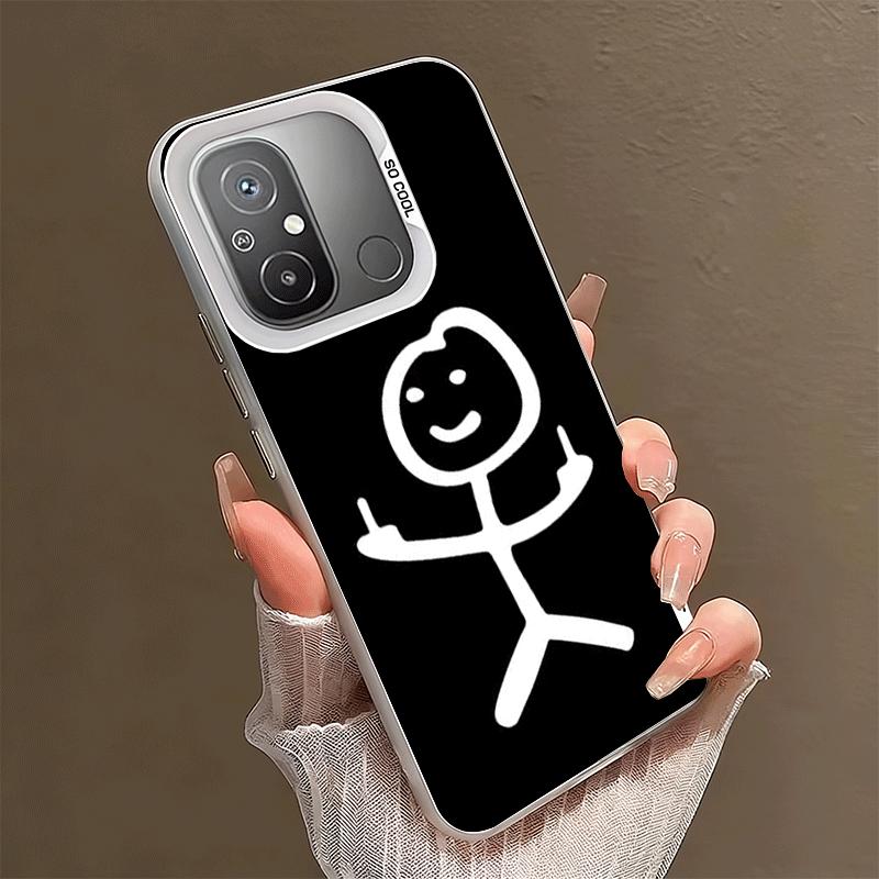 Смешной Стикмен Мэтчмен Мягкий Чехол для Телефона для Xiaomi Redmi 15C 15 14C 13C 12C Poco X5 X6 X7 Pro X3 F8 F7 Ultra M8 13 12 Задняя Крышка