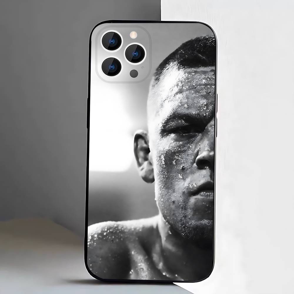 N-Nate D-Diaz Boxing Phone Case For iPhone 17,16,15,14,13,12,11,Pro,XS,Max,XR,Plus,E,SE4,Mini Black Soft Cover