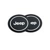 1/2pc Car Heat-resisting Coaster Silica Gel Water Cup Slot Dirt Pad For Jeep Wrangler Grand Cherokee Renegade Tyre Stem Air Caps