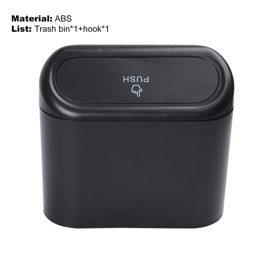 Универсальный дизайн пресса, легко установить автомобильный мусорный бак, пылезащитный ящик, черный прессованный мусорный бак для автомобиля