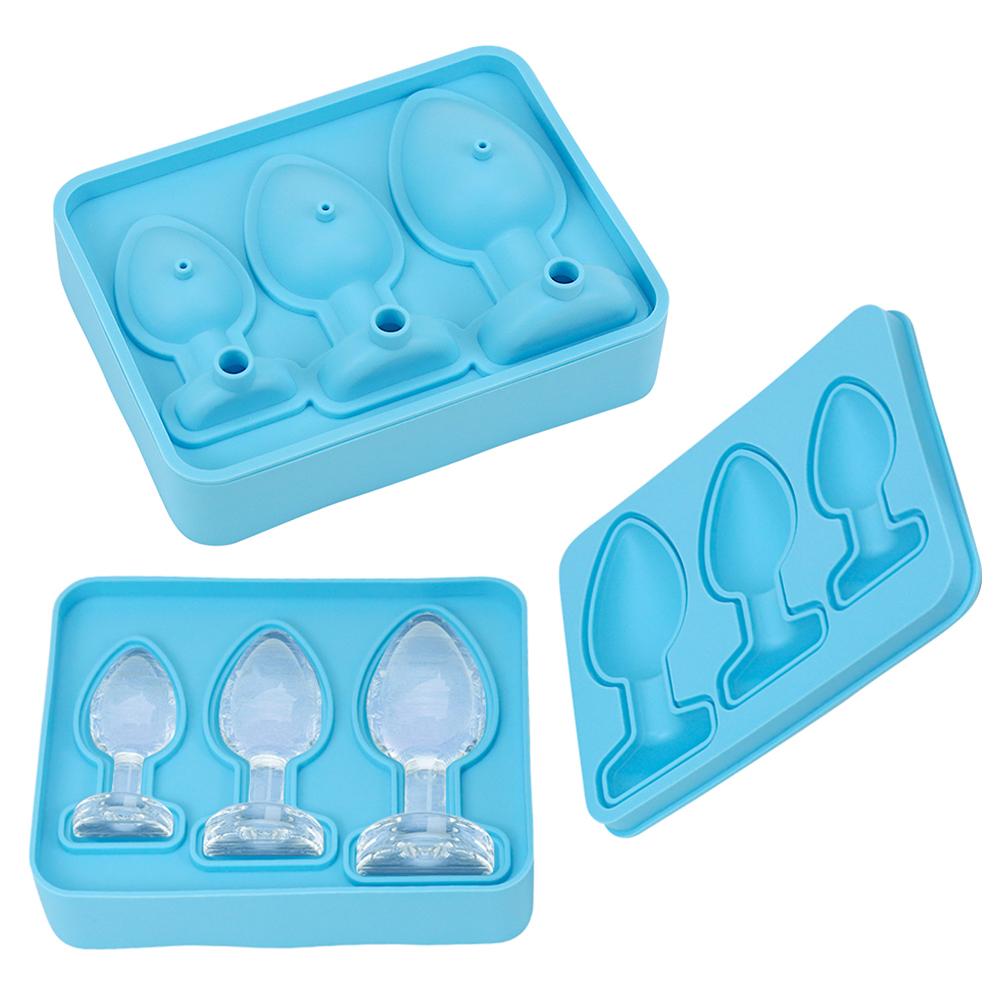 Силиконовая форма для розыгрыша в виде анальной пробки, многоразовая, забавная форма, формы для льда, новинка, подносы для льда для сока, напитка