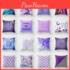 Chic 18'' Purple Pillow Case Sofa Waist Cushion Cover With Geometric Pattern Design