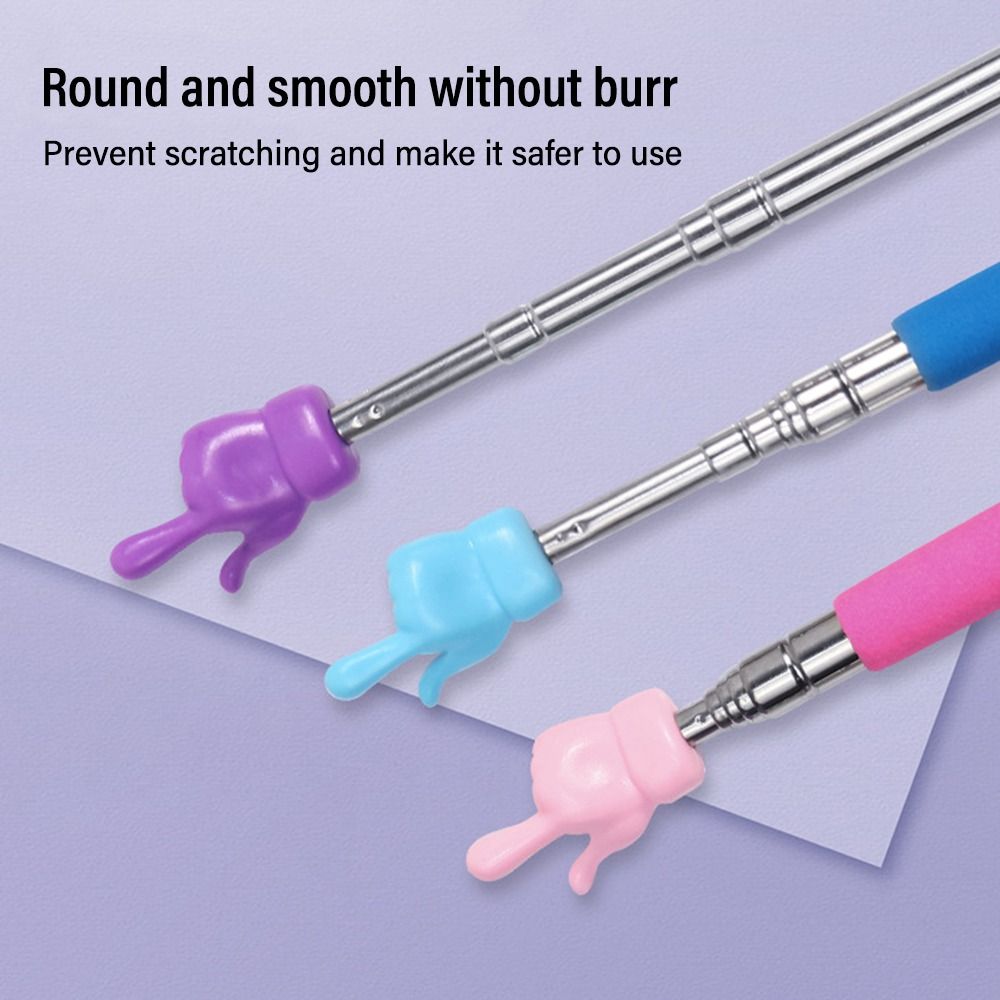 Телескопический стержень из стали Палочки для чтения с пальцев Обучающая палочка Указатель для белой доски Ручной презентер