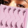 5 Pairs Half Fake Eyelashes Manga Lashes Soft Natural Cat Eye Lashes Makeup Tool Extension Clear Band Lashes