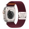 Кросс-платформенный эластичный нейлоновый ремешок для Apple Watch (Серии 1-9) с парашютной пряжкой.