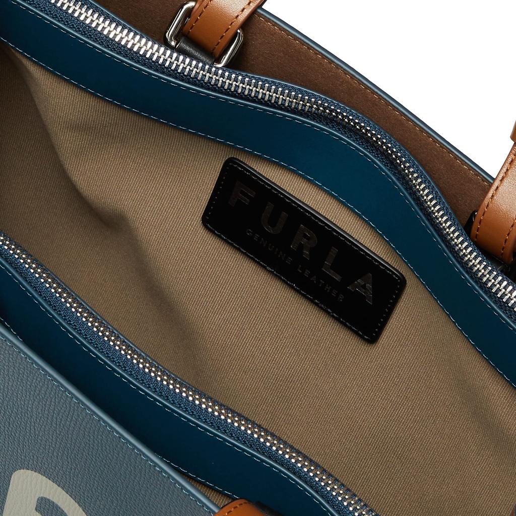 Furla Сумка-тоут в стиле ВАРСИТИ цвета «Синяя сойка Мармо» Женская + (Код товара c)