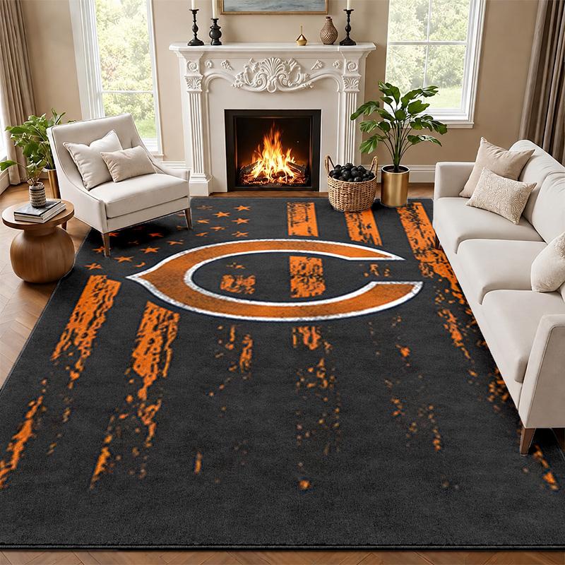 Chicago Bears Carpet Door Mat for Living Room or Bedroom Protective Mat Under Chair Office Decoration Christmas Gift Birthday Present