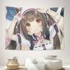 1 шт. Декоративный гобелен Nekopara Аниме Чокола Девушка-кошка Тематический настенный подвесной Декоративная ткань для стены Милый дизайн персонажа Горничная с кошачьими ушками