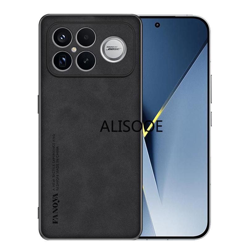 Матовый Чехол из ПУ-Кожи для POCO F8 Ultra F8 Pro Чехол Матовый Пластик Ударопрочный Полная Защита Задняя Крышка Чехол