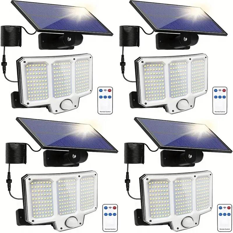 Частная модель, новый настенный светильник на солнечных батареях, сплит-тип, датчик человеческого тела, светодиодный водонепроницаемый светильник для двора, гаражный светильник