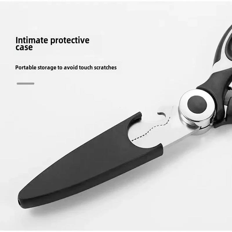 Multifunctional Heavy Duty Kitchen Shears Stainless Steel Scissors for Chicken Bones Food Bottle Opener Nut Cracke5