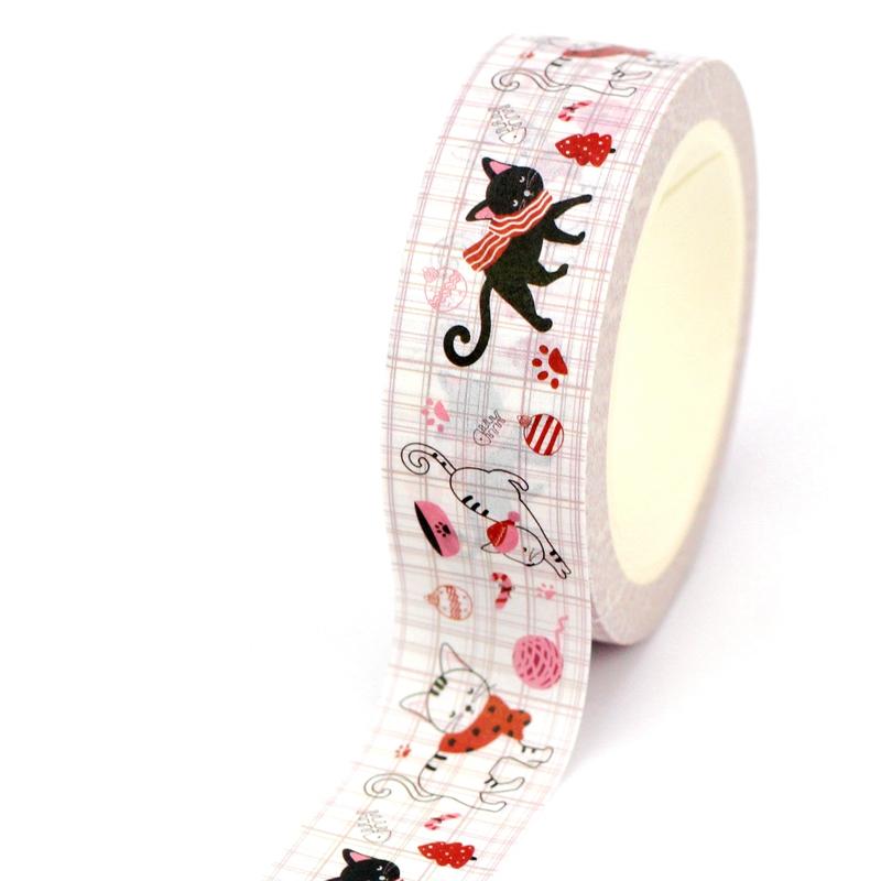 2023 NEW 1PC 10M Deco Winter and Christmas Gingerbread House Candle Dachshund Washi Tape for Journaling Masking Tape Stationery