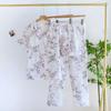 Новый женский пижамный комплект весна-лето 100% хлопок короткие рукава + шорты + длинные брюки из трех предметов тонкий милый домашний декор