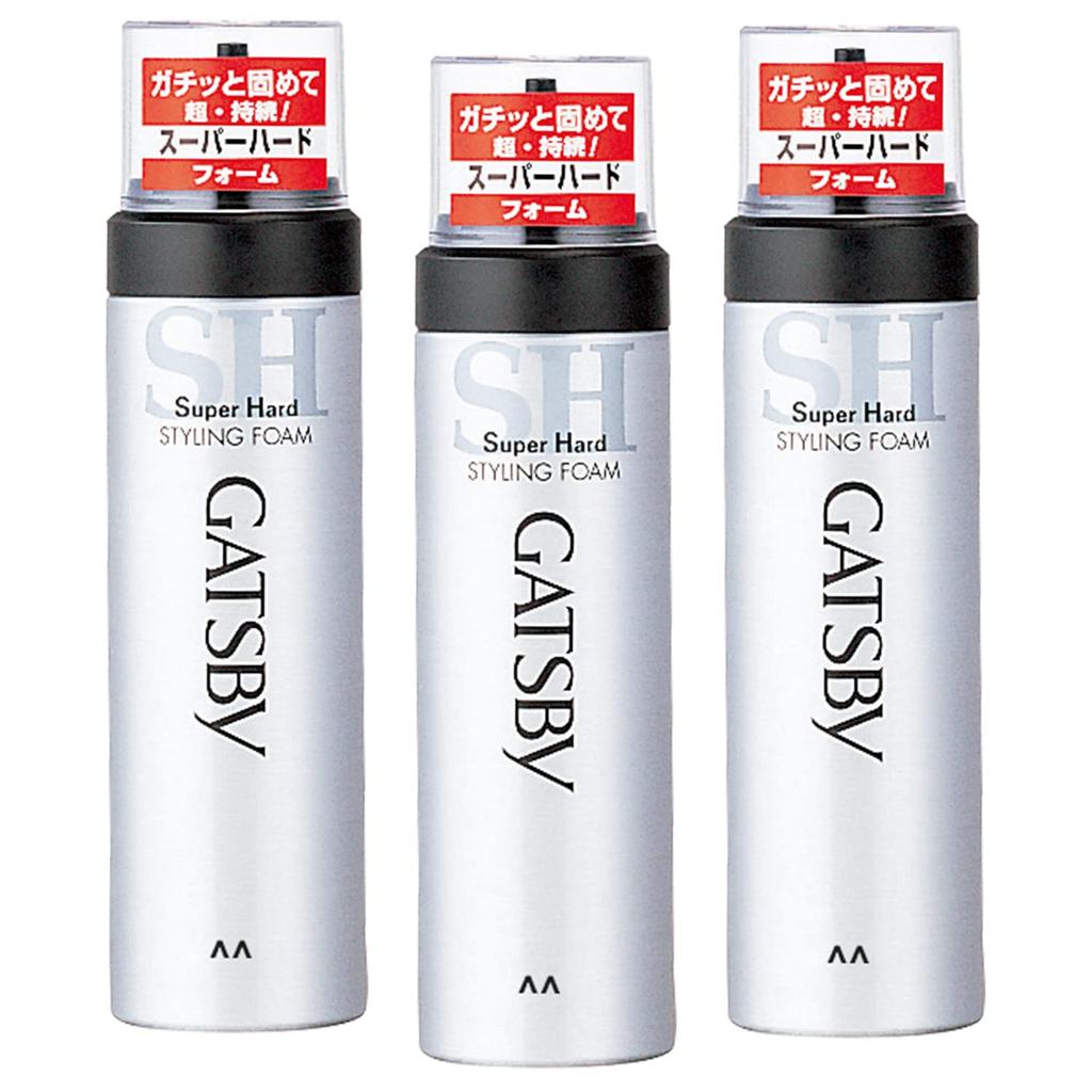 Gatsby Пена для укладки волос Super Hard Hair Conditioner 185 г x 3 флакона для мужчин