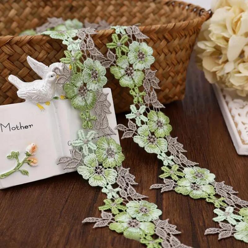 1 ярд розового фиолетового зеленого флуоресцентного розового венецианского кружева, различные юбки, бюстгальтеры, аксессуары для одежды, ширина 4,5 см