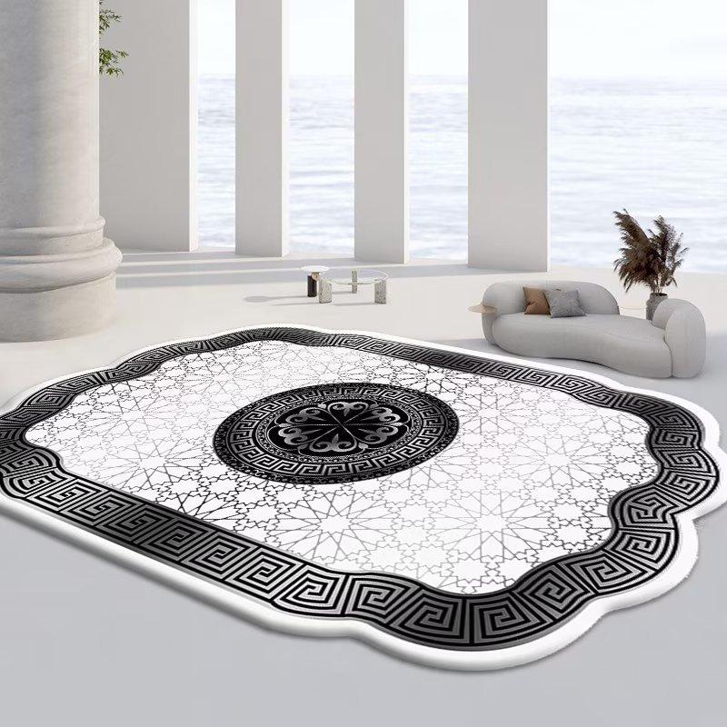 Modern Simple Special Shaped Large Area Living Room Carpet Irregular Plush Soft Bedroom Carpets Light Luxury Home Rug