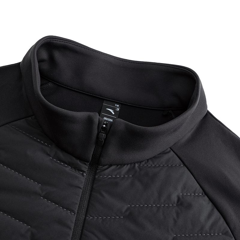 Men's ANTA Variety Training Collection Jackets Men's Black Stand Collar Moderate Straight Fit