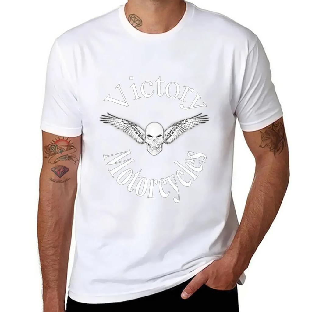Victory motorcycle vampire skull T-Shirt summer tops funnys sweat shirts, men