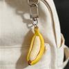 3PCS Creative 3D Simulation Half Peeled Banana Keychain, Cute Fruit Bag Charm Pendant