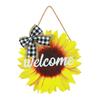 Sunflower Summer Welcome Door Hanger Sign Front For Door Decoration Wood Wreaths Door Hanging Farmhouse Porch Accessories