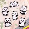 Original Embroidery Label Clothing Accessories Cute Plush Panda Animal Embroidery Sticker Self-adhesive Patch Cloth Sticker