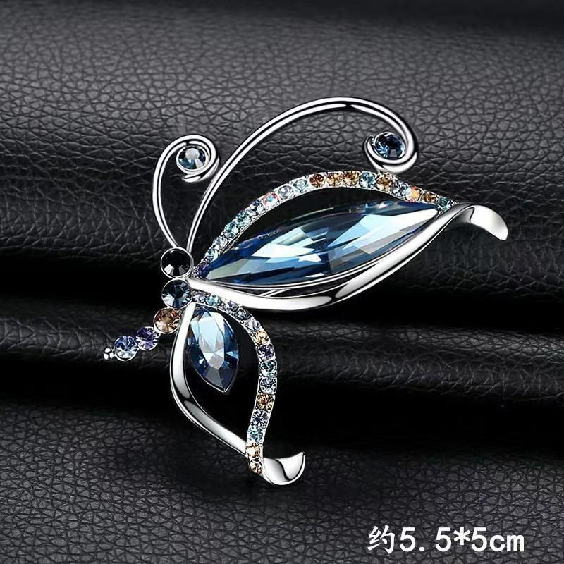 Brooch High-End Sense Niche High-End Women'S Silk Scarf Buckle Alloy Corsage Small Fragrant Wind Pearl Rhinestone High-End