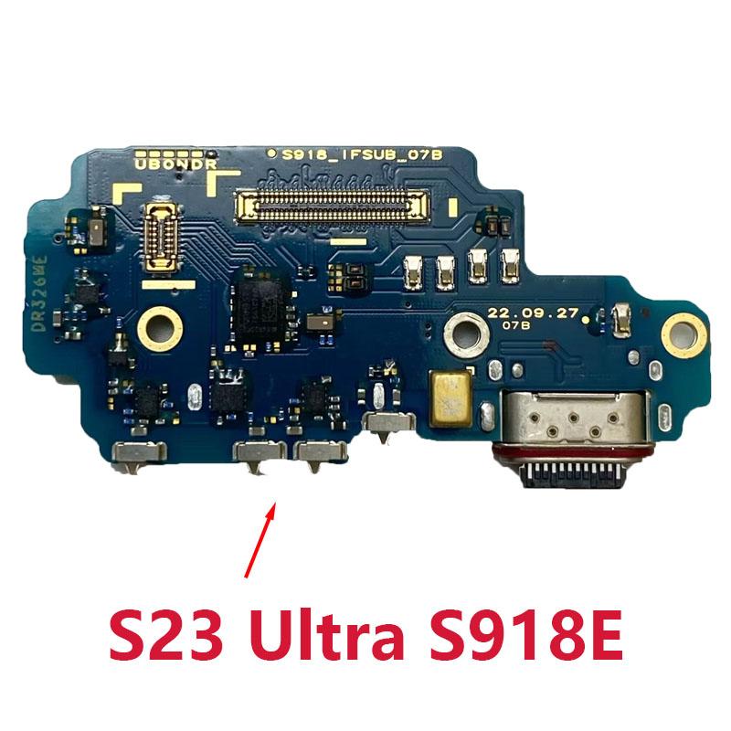 Замена для Samsung S23 Ultra S918B S918E S918U Плата USB-порта зарядки Основная сигнальная материнская плата Шлейф LCD
