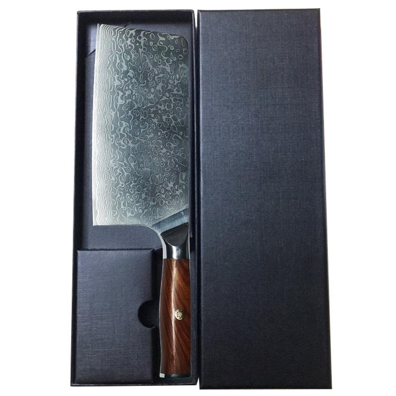 7.5 Inch Chopper Knife 67-layer Damascus VG10 Steel Blade Rosewood Handle Sharp Cleaver Slicing Kitchen Knife Meat Poultry Tools