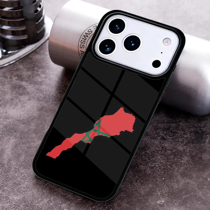 Чехол для телефона с флагом Марокко Maroc Moroccan Flag для iPhone 17 16 15 Pro Max Air 14 13 12 11 Plus Ударопрочный Capa Cover