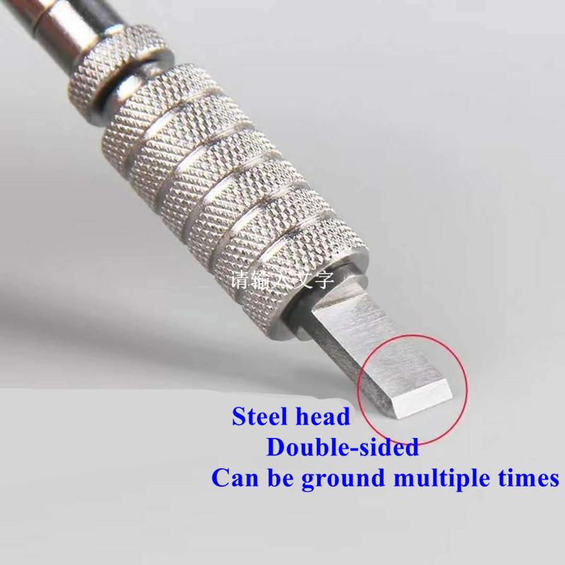 Регулируемый ручной вращающийся инструмент для резьбы по коже, набор инструментов для ножей с поворотным лезвием для резьбы по коже, набор инструментов для кожевенного ремесла, поворотный нож для резьбы по коже