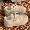 High-value Little White Shoes Women's 2025 New Popular Platform Canvas Shoes Shell Head Wear-resistant Casual Sports Shoes Board Shoes