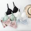 Sexy Women's Lace Cotton Underwear Without Steel Ring One-piece Beautiful Back Underwear with Chest Pad Sports Tube Top Bra