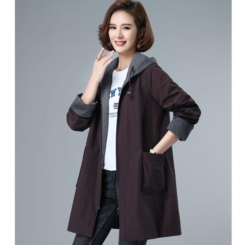 Легкомысленное тонкое пальто больших размеров для женщин, модная куртка, пальто, верхняя одежда, карманы на пуговицах, женская одежда, свободное пальто большого размера, высокое качество