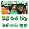 День святого Патрика Празднование Клеверные очки Shamrock очки St. Декор тематической вечеринки ко Дню Святого Патрика