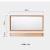 Japanese Style Rectangular Wooden Tray, Light Luxury Glass Home Decoration Storage Living Room Coffee Table Tray