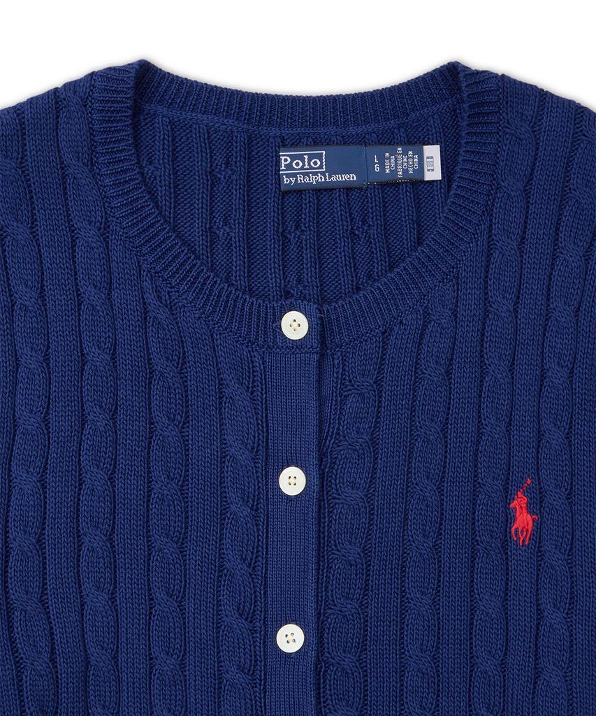 Polo Ralph Lauren [W] Cable Knit Cotton Short Sleeve Cardigan - Blue