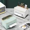 LIEI Light Luxury Desktop Tissue Box with Remote Holder