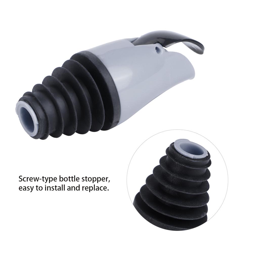 2 шт. Насадка-дозатор для бутылок с маслом, пробка для бутылок вина, соевого соуса, уксуса, кухонный аксессуар, серый