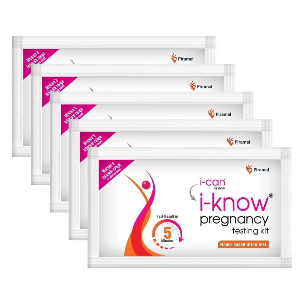 I Know Pregnancy Test Kit Pack of 5 | Accurate Home Urine Test for Early hCG Detection Within 5 Minutes