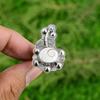 Серебро 925 пробы Ракушка Глаз Шивы Драгоценный камень Арт-деко Цветок Новое кольцо-солитер Ювелирное изделие