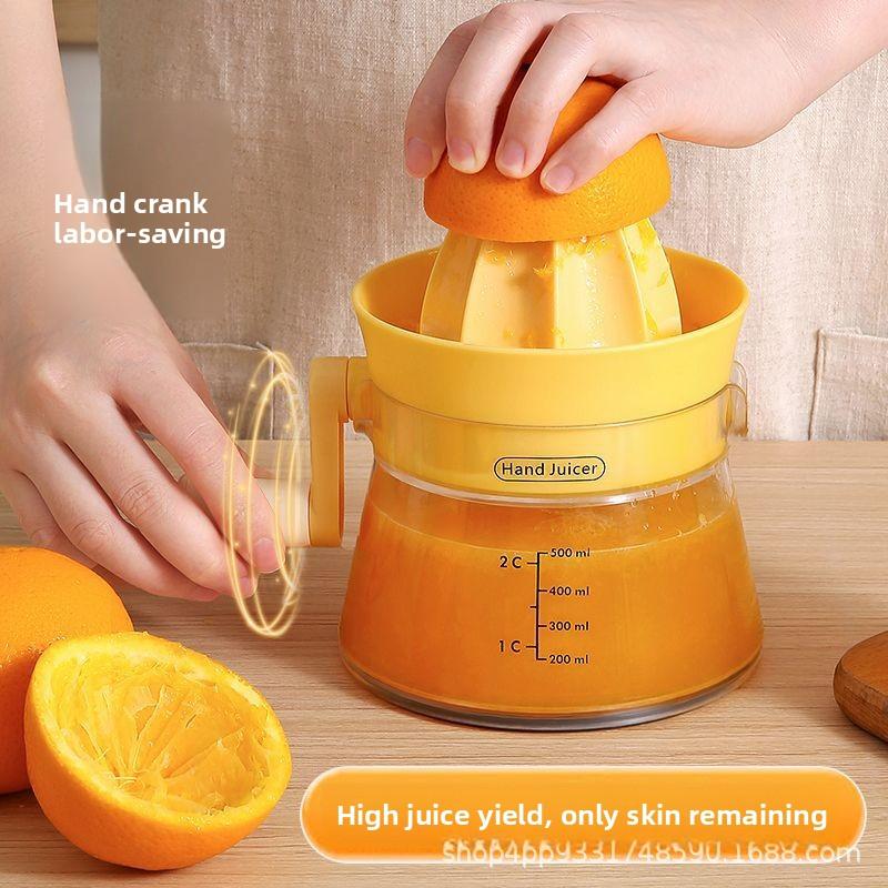 Small Household Hand-crank Juicer Manual Fruit Juicer Orange Lemon Juicer Fruit Residue Separator