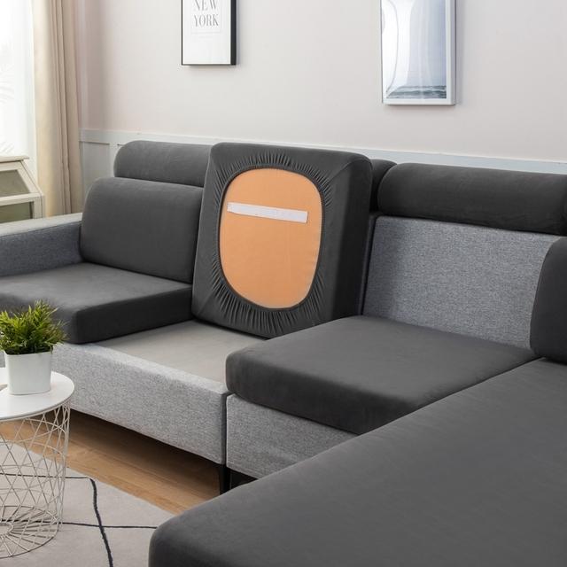 Мягкий однотонный чехол для дивана высшего качества, чехол для подушки, высокоэластичный чехол без катышков, подходит для всех модульных диванов, устойчив к царапинам от домашних животных