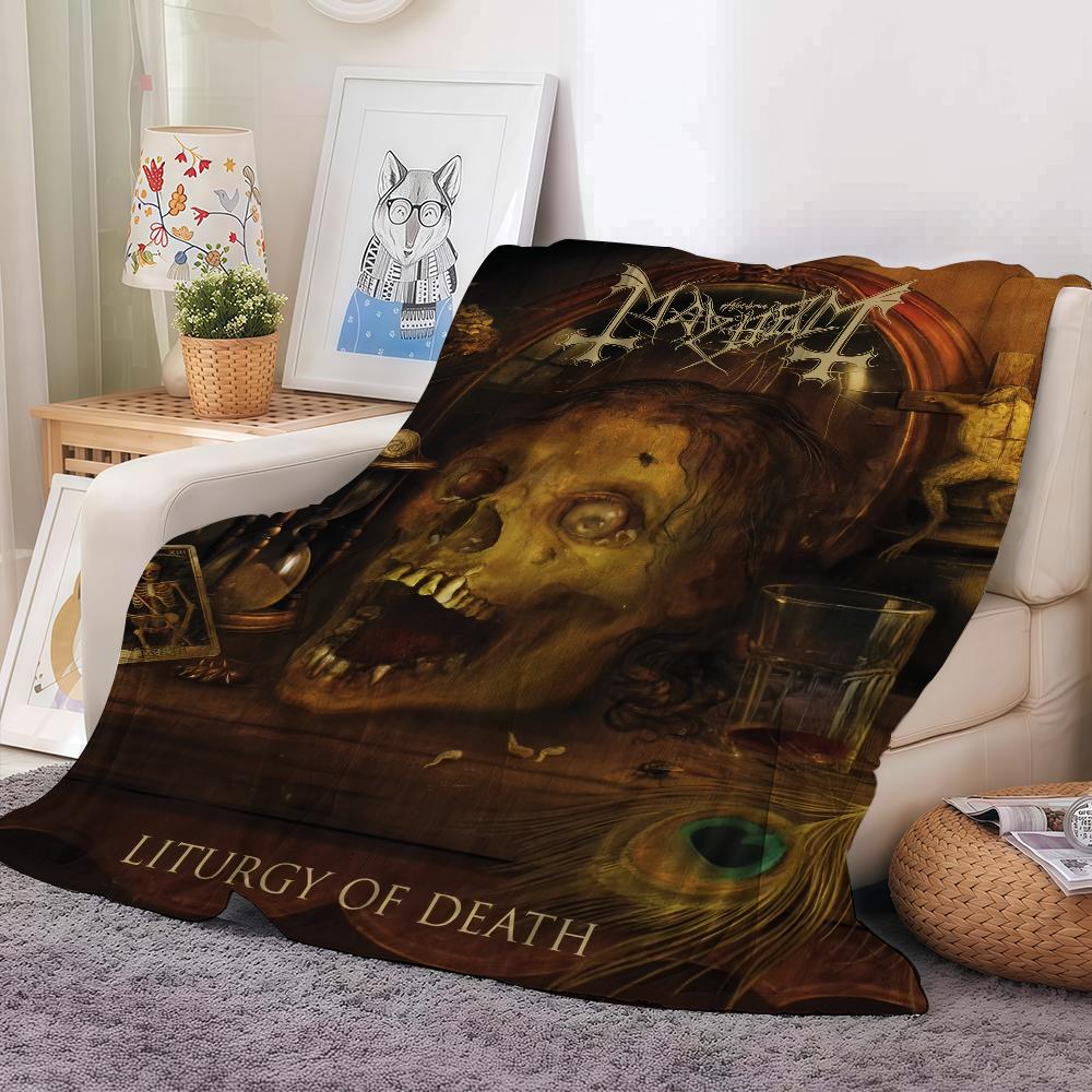 Плед M-Mayhem Liturgy of Death Мягкий и приятный для кожи Для дивана Кровати Дремоты Покрывало Всесезонное Одеяло