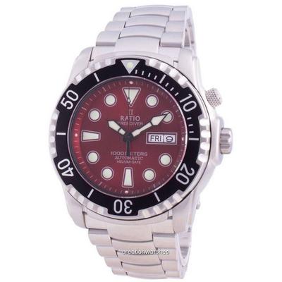 Мужские часы FreeDiver Helium-Safe 1000M Sapphire Automatic 1068HA96-34VA-RED