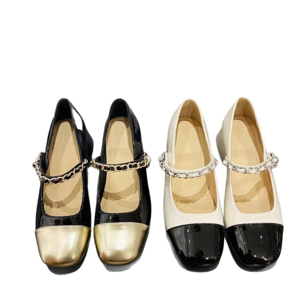 Xiaoxiangfeng Fashion High Heels Spring and Summer Pearl Versatile 2025 Mary Jane Single Shoes New Thick Heel Retro Versatile