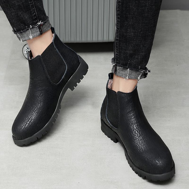 Модные мужские ботинки из натуральной кожи, универсальные, новые, без застежек, мужские туфли, модные мужские ботильоны, роскошь для мужчин, классические мотоциклетные ботинки